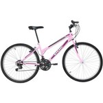 Ficha técnica e caractérísticas do produto Bicicleta Aro 26 Polimet Feminina MTB com 18 Marchas - Rosa
