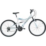 Ficha técnica e caractérísticas do produto Bicicleta Aro 26 Polimet Kanguru com Suspensão Dupla e 18 Marchas - Branca