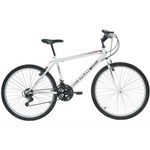 Ficha técnica e caractérísticas do produto Bicicleta Aro 26 Polimet Masculina MTB com 18 Marchas - Branca
