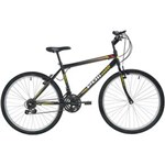 Ficha técnica e caractérísticas do produto Bicicleta Aro 26 Polimet Masculina MTB com 18 Marchas - Preta