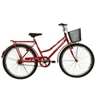 Bicicleta Aro 26" V-Brake com Cestão Venus Vermelha Athor