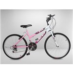 Ficha técnica e caractérísticas do produto Bicicleta Aro 26 Rosa 18 Marchas