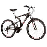 Ficha técnica e caractérísticas do produto Bicicleta Aro 26 Track & Bikes XK 400 21 Marchas com Dupla Suspensão - Preta