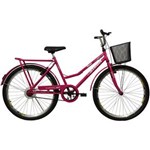 Ficha técnica e caractérísticas do produto Bicicleta Aro 26" V-Brake com Cestão Venus Athor - Rosa