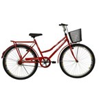 Ficha técnica e caractérísticas do produto Bicicleta Aro 26" V-Brake com Cestão Venus Athor - Vermelho