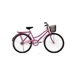 Ficha técnica e caractérísticas do produto Bicicleta Aro 26 Venus Sueco com Cestão Athor Bike - ROSA
