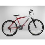 Ficha técnica e caractérísticas do produto Bicicleta Aro 26 Vermelha 21 Marchas com Amortecedor
