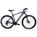 Ficha técnica e caractérísticas do produto Bicicleta Aro 29 Alumínio 21V Duplo Freio a Disco Trail Azul