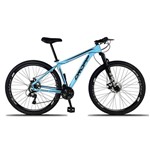 Ficha técnica e caractérísticas do produto Bicicleta Aro 29 Alumínio 21v Tam 19 Freio a Disco Azul Dropp