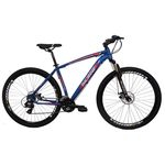 Ficha técnica e caractérísticas do produto Bicicleta Aro 29 Alumínio 24v Duplo Freio A Disco Trail Azul