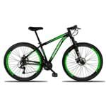 Ficha técnica e caractérísticas do produto Bicicleta Aro 29 Dropp Alumínio 21 Marchas Freio a Disco Preto com Verde 15