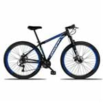 Ficha técnica e caractérísticas do produto Bicicleta Aro 29 Dropp Aluminum 21 Marchas Freio a Disco Preto e Azul 15