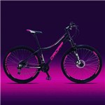 Ficha técnica e caractérísticas do produto Bicicleta Aro 29 Feminina Cambio Shimano 24v Preto Rosa Dropp