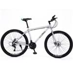 Bicicleta Aro 29 Looping Aço Carbono Sem Amortecedor 21 Marchas Branca