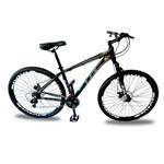 Ficha técnica e caractérísticas do produto Bicicleta Aro 29 Ltx Mecânica Preta com Azul