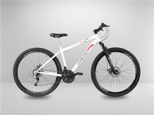 Ficha técnica e caractérísticas do produto Bicicleta Aro 29 Wendy Suspensão 21V Shimano Freio a Disco (Branco)