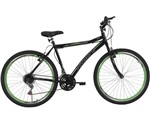 Ficha técnica e caractérísticas do produto Bicicleta Athor Aro 26 18M Jet Preta e Verde