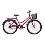 Ficha técnica e caractérísticas do produto Bicicleta Athor Aro 26 V-Brake com Cestão Venus Rosa