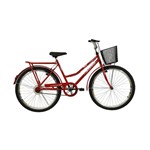 Ficha técnica e caractérísticas do produto Bicicleta Athor Aro 26 Venus com Cestão Freio V-Brake - Vermelha