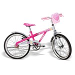 Ficha técnica e caractérísticas do produto Bicicleta Barbie Aro 20 Prata e Rosa - Caloi - Caloi
