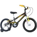 Ficha técnica e caractérísticas do produto Bicicleta Boy Raiada Aro 16 Preta/Amarel Track Bikes