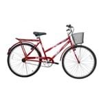 Ficha técnica e caractérísticas do produto Bicicleta Cairu Aro 26 Cesta Feminino Personal Genova 311010 Vermelho