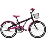 Ficha técnica e caractérísticas do produto Bicicleta Caloi Barbie Aro 20 Preta e Rosa
