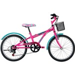 Bicicleta Caloi Barbie Fuccia Aro 20 Rosa