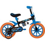 Ficha técnica e caractérísticas do produto Bicicleta Caloi Hot Wheels Aro 12 Aço Carbono 1 Marcha Preta e Azul