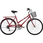 Ficha técnica e caractérísticas do produto Bicicleta Caloi Poti Aro 26 7 Marchas Vermelha