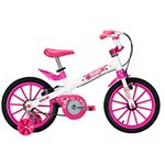 Bicicleta Aro16 Caloi Luli - Branca/Pink