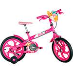 Bicicleta Caloi T10R16V1 Barbie Aro 16 Rosa Fuccia
