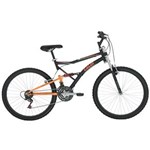 Ficha técnica e caractérísticas do produto Bicicleta Caloi XRT Aro 26 C/ 21 Marchas e Full Suspension Preta/Laranja