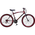 Ficha técnica e caractérísticas do produto Bicicleta CB 500 Masculina Aro 26 Aero Vermelho18 Marchas - Colli Bike
