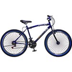 Ficha técnica e caractérísticas do produto Bicicleta Chevrolet 72 Raias Azul Aro 26 Aero 18 Marchas - Colli Bike