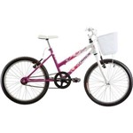 Ficha técnica e caractérísticas do produto Bicicleta Cindy Aro 20 com Cesta Magenta e Branco - Track Bikes - Track Bikes