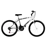 Bicicleta Cinza Fosca e Branca 18 Marchas Aro 26 Pro Tork Ultra - Ultra Bikes