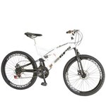 Ficha técnica e caractérísticas do produto Bicicleta Colli 220 Aro Aéreo 26 Dupla Suspensão 21 Marchas Freios a Disco - Branco