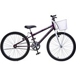 Ficha técnica e caractérísticas do produto Bicicleta Colli Bike Allegra City Aro 24 Violeta