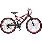 Ficha técnica e caractérísticas do produto Bicicleta Colli Bike Full GPS Dupla Suspensão 36 Raias Aro 26" Vermelha