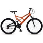 Ficha técnica e caractérísticas do produto Bicicleta Colli Bike GPS 148 Aro 26 Aero 21 Marchas Dupla Suspensão - Laranja