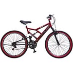 Ficha técnica e caractérísticas do produto Bicicleta Colli Dupla Suspensao 18M. Aro 20 Vermelha