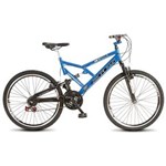Ficha técnica e caractérísticas do produto Bicicleta Colli Gps Aro 26 Dupla Suspensão e 21 Marchas - Azul