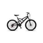 Ficha técnica e caractérísticas do produto Bicicleta Colli Gps Full Suspension Aro 26 Preto Fosco