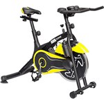 Ficha técnica e caractérísticas do produto Bicicleta de Spinning Life Zone com Roda de Inércia 10kg e Painel Digital Preta e Amarela