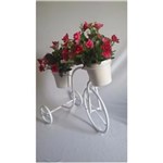 Ficha técnica e caractérísticas do produto Bicicleta Decorativa para Jardim - com Suportes - Branco