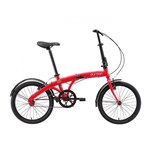 Ficha técnica e caractérísticas do produto Bicicleta Dobrável Aro 20 Durban 720110 Eco 1 Marcha Vermelha