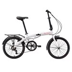 Ficha técnica e caractérísticas do produto Bicicleta Dobrável Aro 20 Durban ECO+ 6 Marchas – Branco