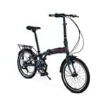 Ficha técnica e caractérísticas do produto Bicicleta Dobrável Aro 20 Durban Sampa Pro 6 Marchas Azul