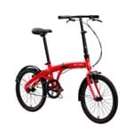 Ficha técnica e caractérísticas do produto Bicicleta Dobrável Aro 20" e 1 Marcha Vermelha - Durban Eco